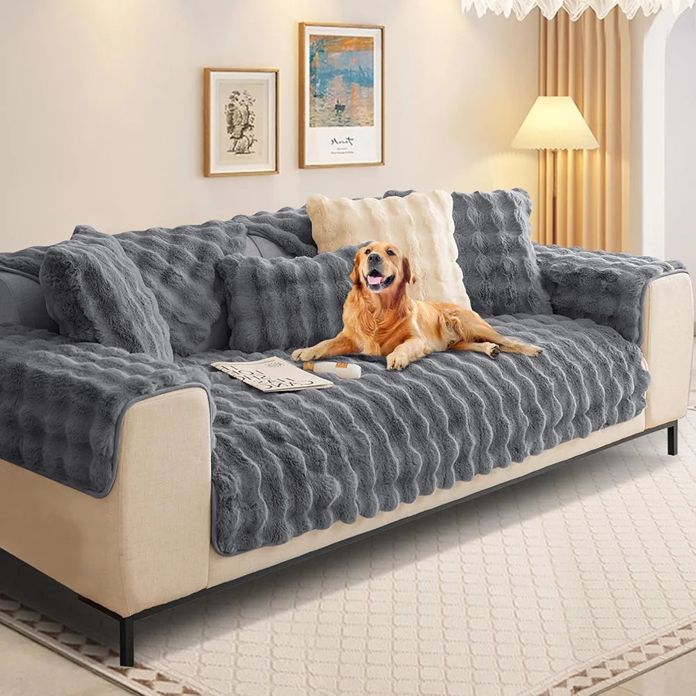 CozyLux™ - Ultimate Plush Sofa Cover