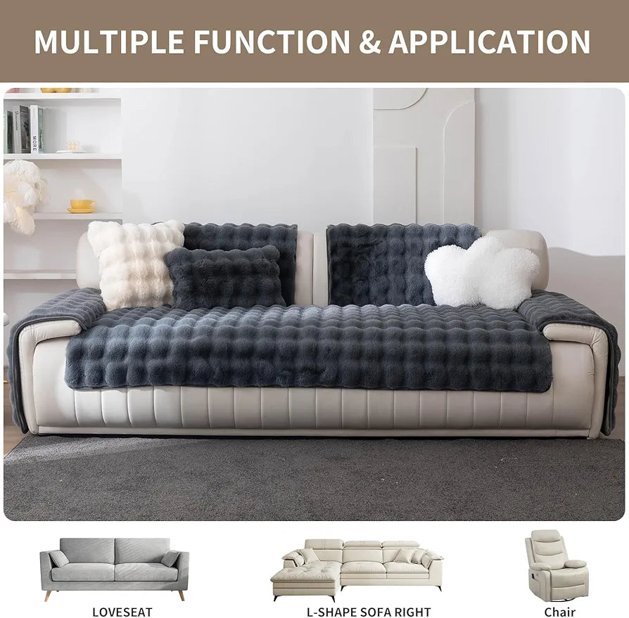CozyLux™ - Ultimate Plush Sofa Cover