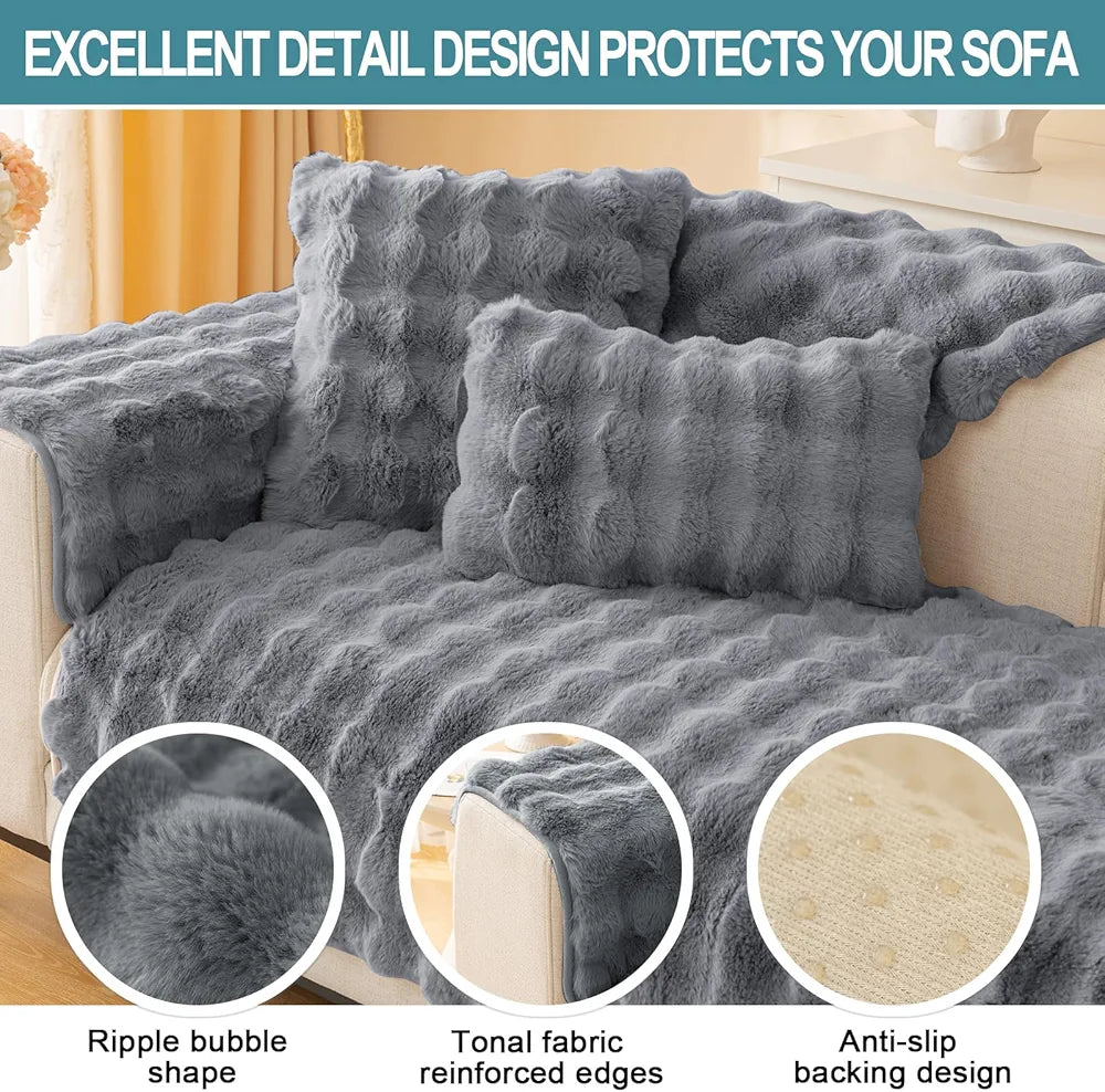 CozyLux™ - Ultimate Plush Sofa Cover